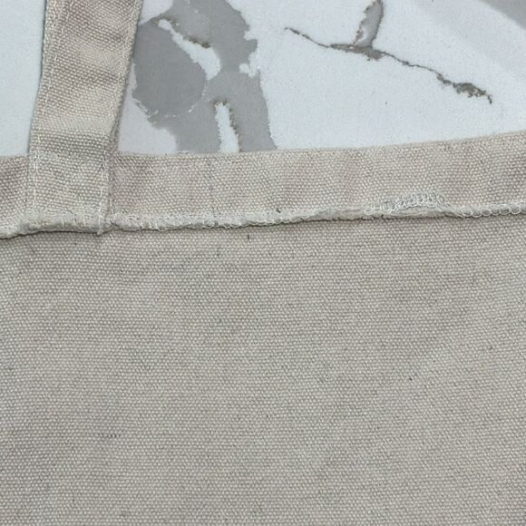 #CrazyThankful Cream Canvas Tote Bag Crazy Thankful Black Logo Medium Shoulder - Picture 9 of 9